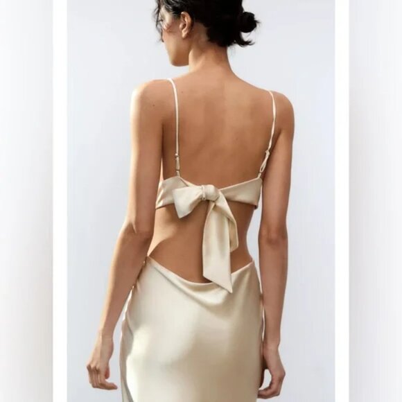 satin wrap dress - Picture 5 of 13